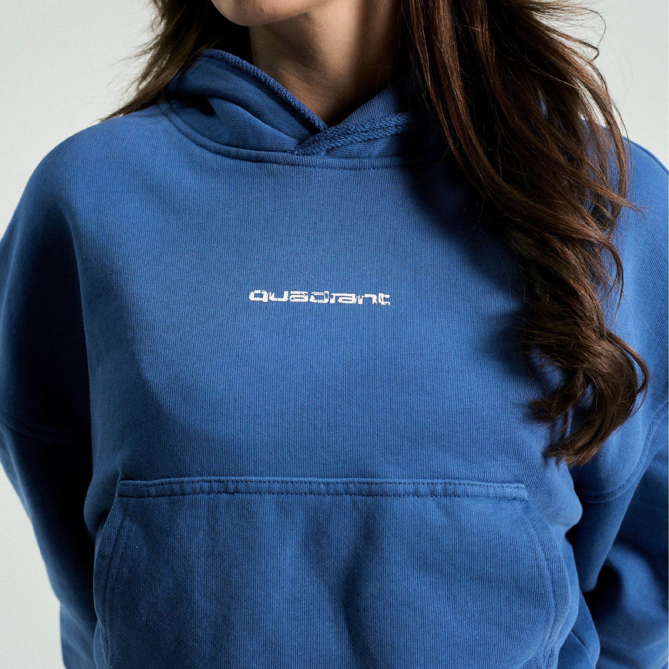 Core Cropped Hoodie - Marina Blue - Image 4