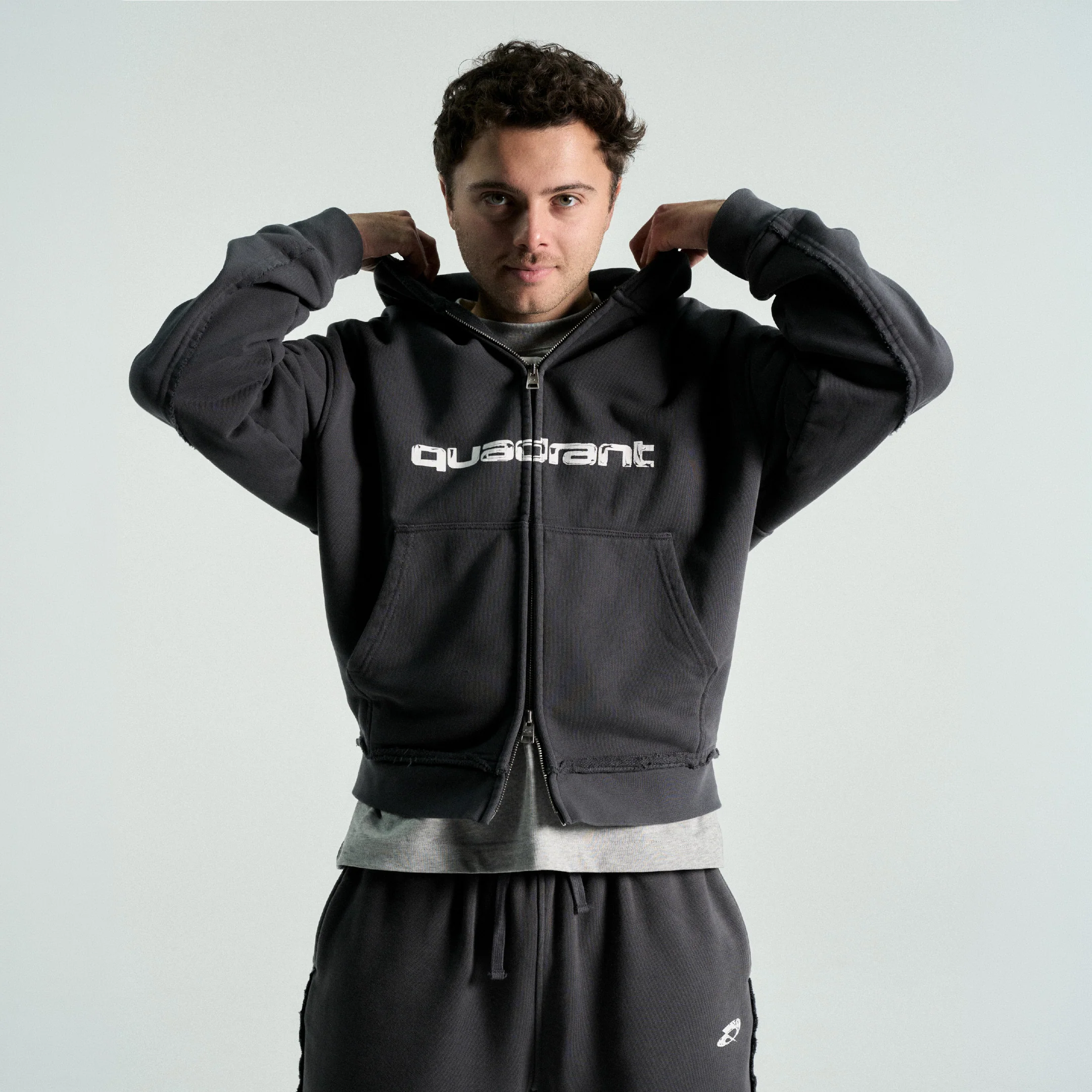 Core Zip Hoodie - Off Black - Image 4